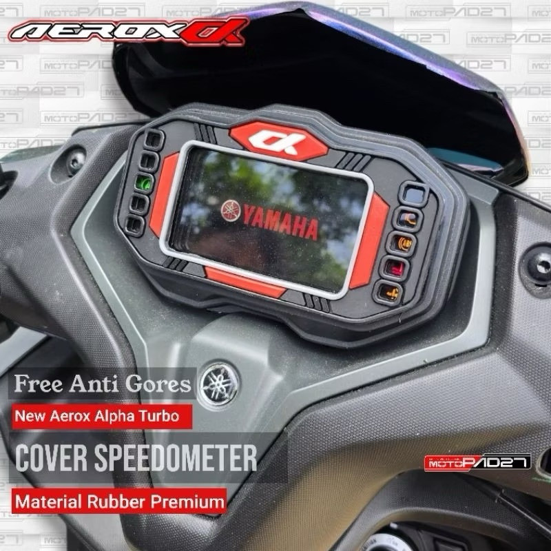 Stiker Rubber Antigores Spidometer Aerox Alpha Turbo 2025 Bahan Karet Premium