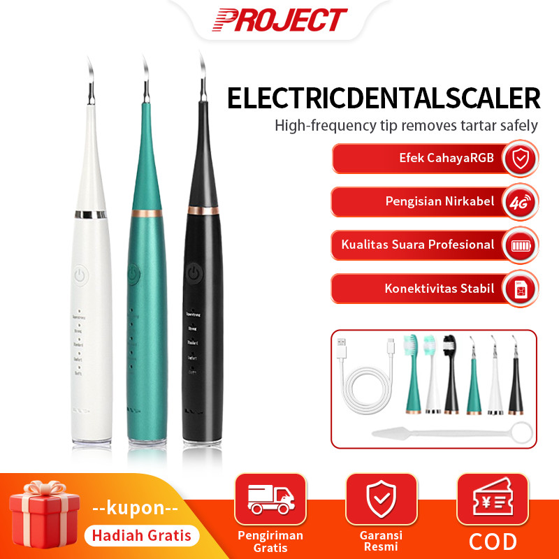 PJT Alat Penghilang Karang Gigi Ultrasonic Scaling Cerdas Sikat Gigi Listrik Portabel Perawatan Gigi
