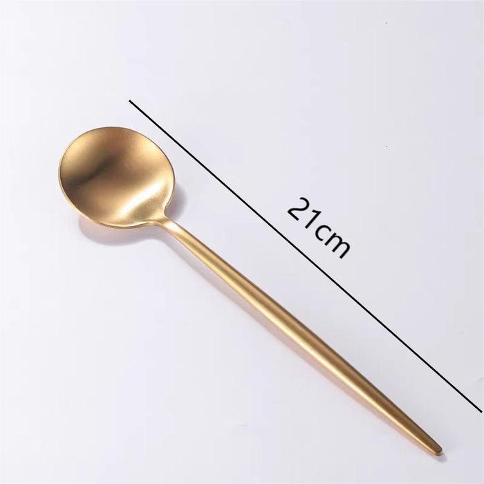 [COD] Sendok Garpu Stainless/ Spoon Fork Stainless/ Alat Makan/ Sendok Garpu Gold Silver/ Garpu Send