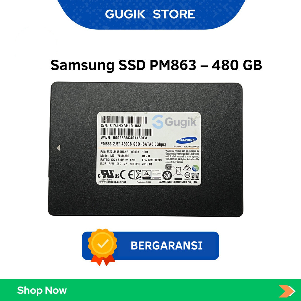 Samsung SSD PM863 – 480 GB