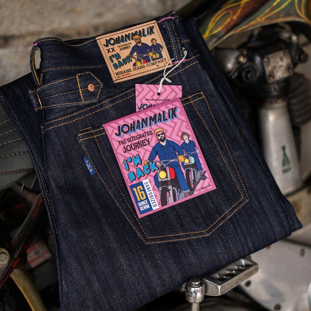 Mihane Jeans - Celana Jeans Pria - Integrated Journey Mihane X Johan Malik 16oz Sanforized Cinch Bac