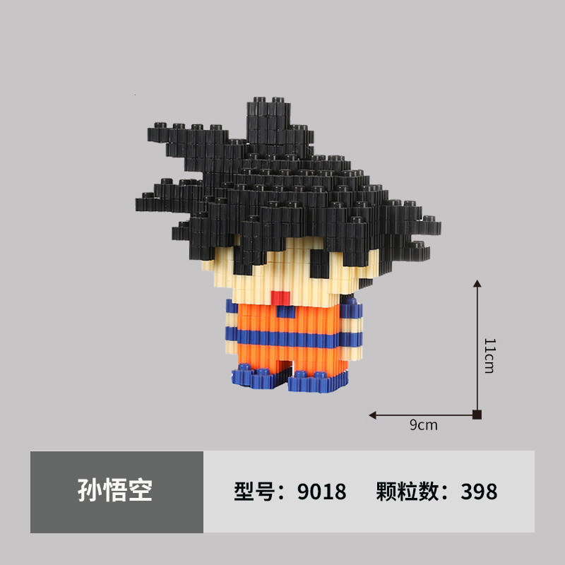 Nano Block GOKU DRAGON BALL Series Mainan Balok Susun Edukasi Anak DIY Bricks Mini PEDANG KIMETSU NO