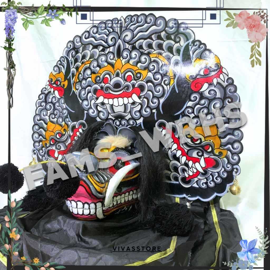 Terlaris  Barongan Siung Gantung Asli Kayu Solid