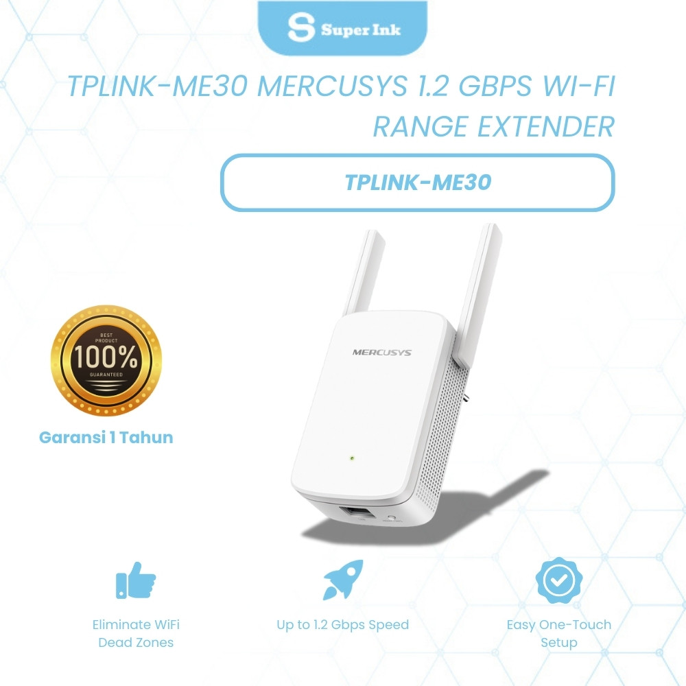 TP-Link Mercusys ME30 AC1200 Dual Band WiFi Range Extender Coverage Boost