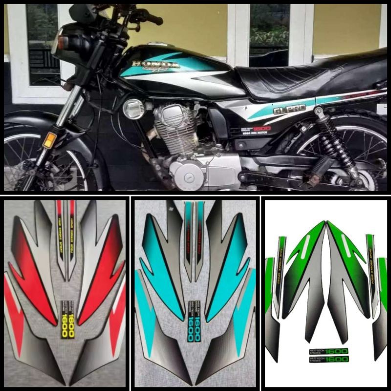 Stiker Striping Lis Les Bodi Motor Honda GL Pro 1996 Neo Tech