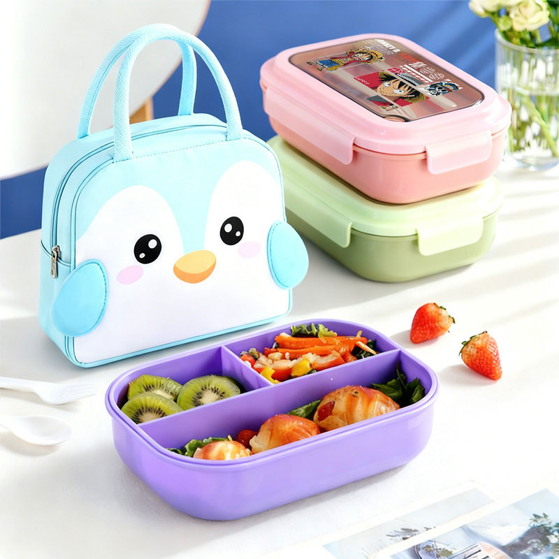 Handheld Nordic Bento Cartoon InsulaLuffyPop Bag PP Microwave Compatible Utensils LuffyPop