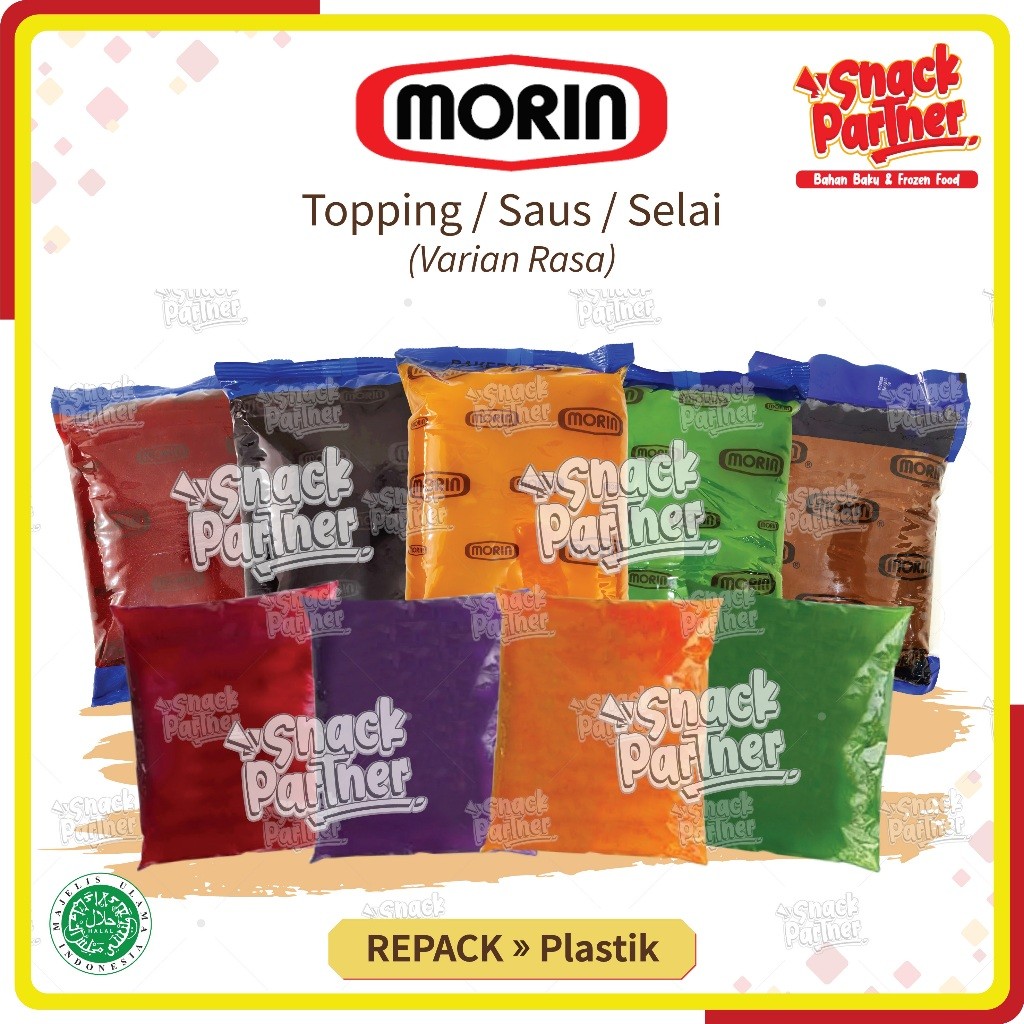 MORIN SELAI Repack 250 500 GR - Topping Isian Spread Jam Strawberry Blueberry Nanas Srikaya Kaya Pan