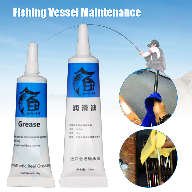2Pcs/Set Minyak Pelumas Reel Pancing / Fishing Reel Lubricant / Grease Gear Fishing Premium Terbaik