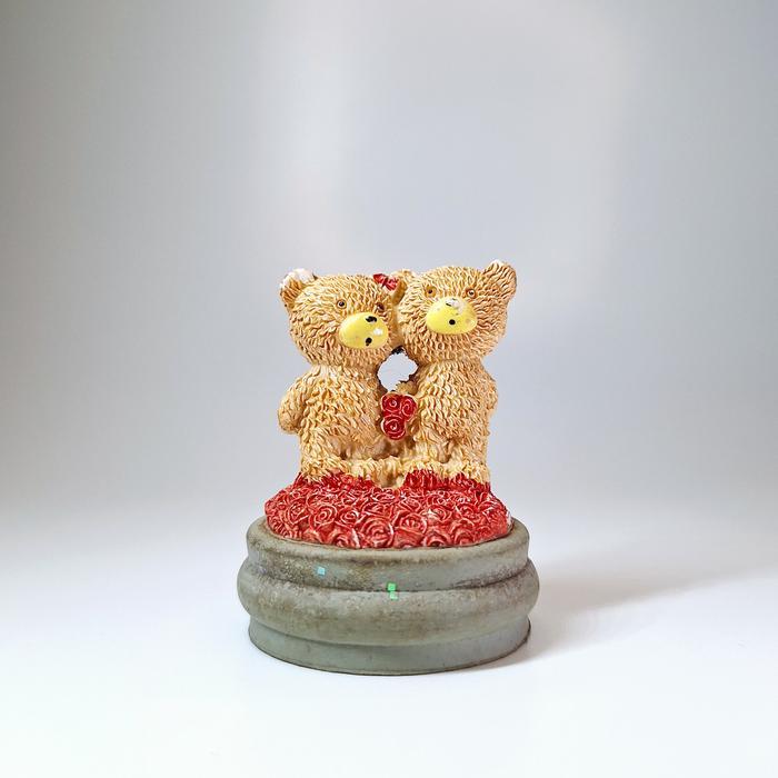 Topper Figure Couple Teddy Bear Pajangan