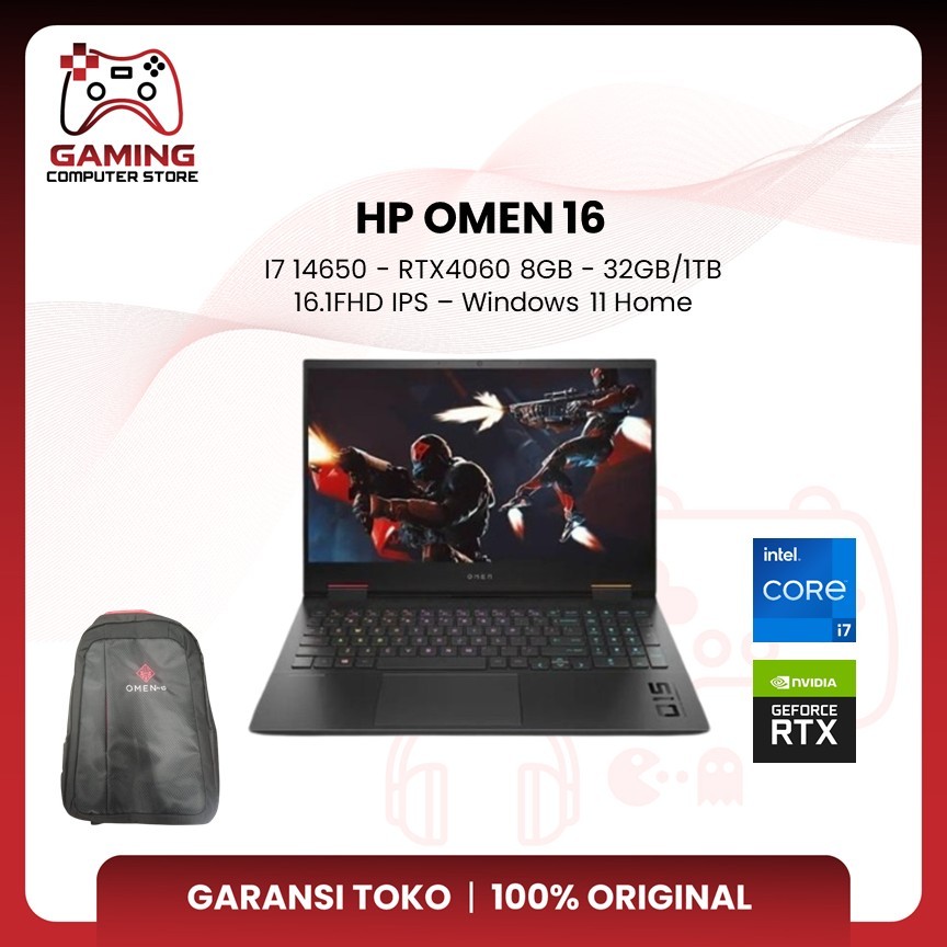 HP OMEN 16 I7 14650 RTX4060 8GB/ 32GB 1TB W11 16.1FHD IPS 144HZ