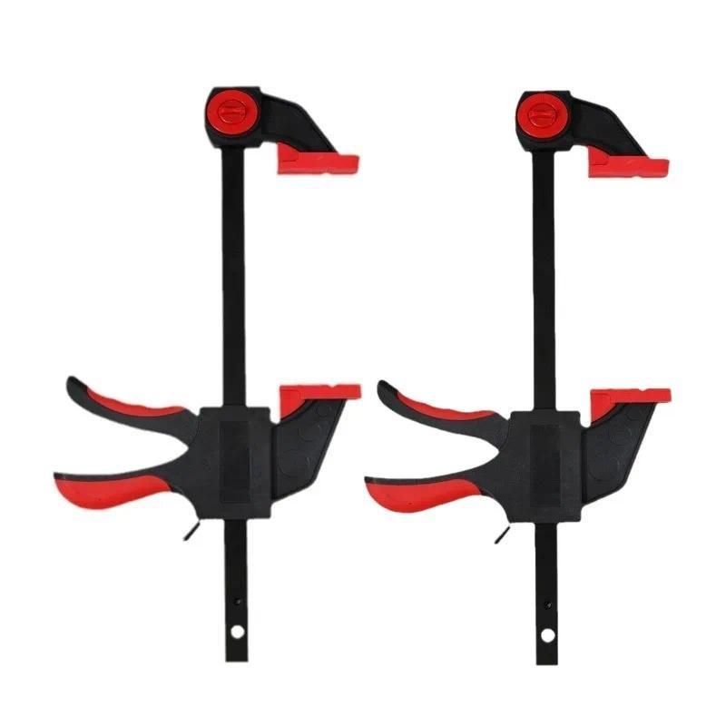 6" Quick Grip Bar Clamp, One Handed Ratet Clamp & Spreader, Quick Release Woodworking F Clamp for Y 