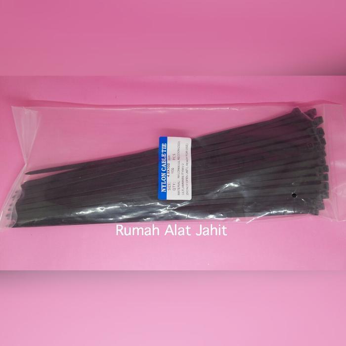 Nylon Kabel Tis / Cable tie / Pengikat Kabel Ukuran 4,8 x 300 mm - Hitam