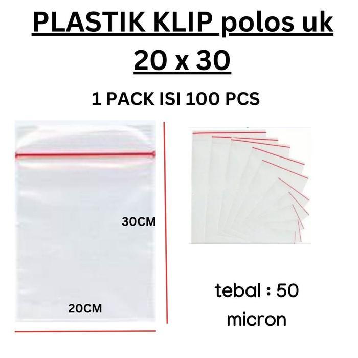 Plastik klip uk 20x30- plastik zipper lock - KlipPolos 20x30