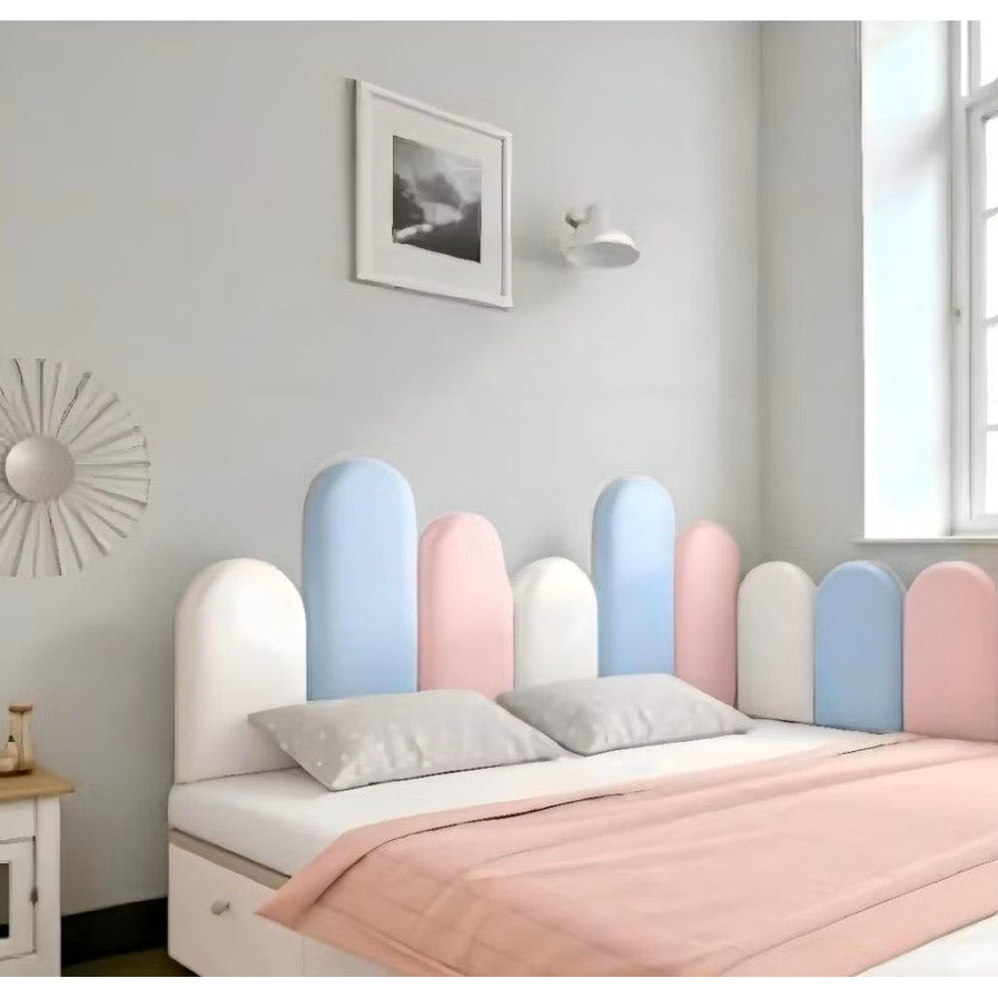 Sandaran Kasur Busa Empuk Anak Pelindung Dinding Headboard Aesthetic Modern
