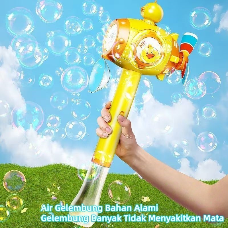 Gadis outdoor bebek gelembung menembak pistol otomatis mesin gelembung busa lucu kartun angin mobil 