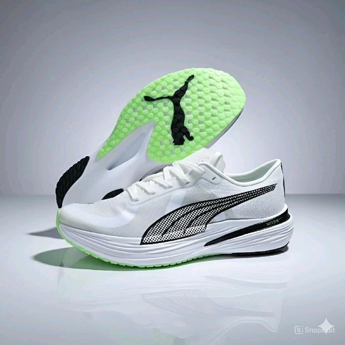 Sepatu Puma Nitro 2 Sepatu Running Olahraga Lari Outdoor Sportwear Sneakers Pria Anti Slip - Putih H