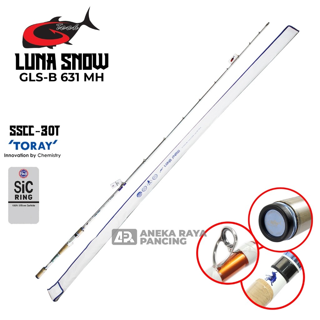 JORAN GTECH LUNA SNOW SAMBUNG SATU / Joran Casting Spinning / Joran Casting BC / Joran Terbaru Gtech
