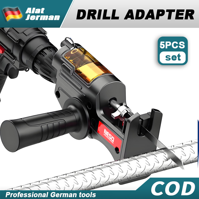 Alat Jerman Mesin Bor Adapter Jigsaw Gergaji Mesin (COD) Gergaji Mesin Adapter reciprocating Jigsaw 