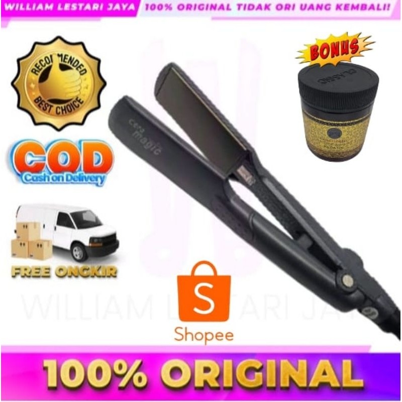Catokan Rambut Cera Magic With Flat Iron / Catok Meluruskan / Keriting Rambut