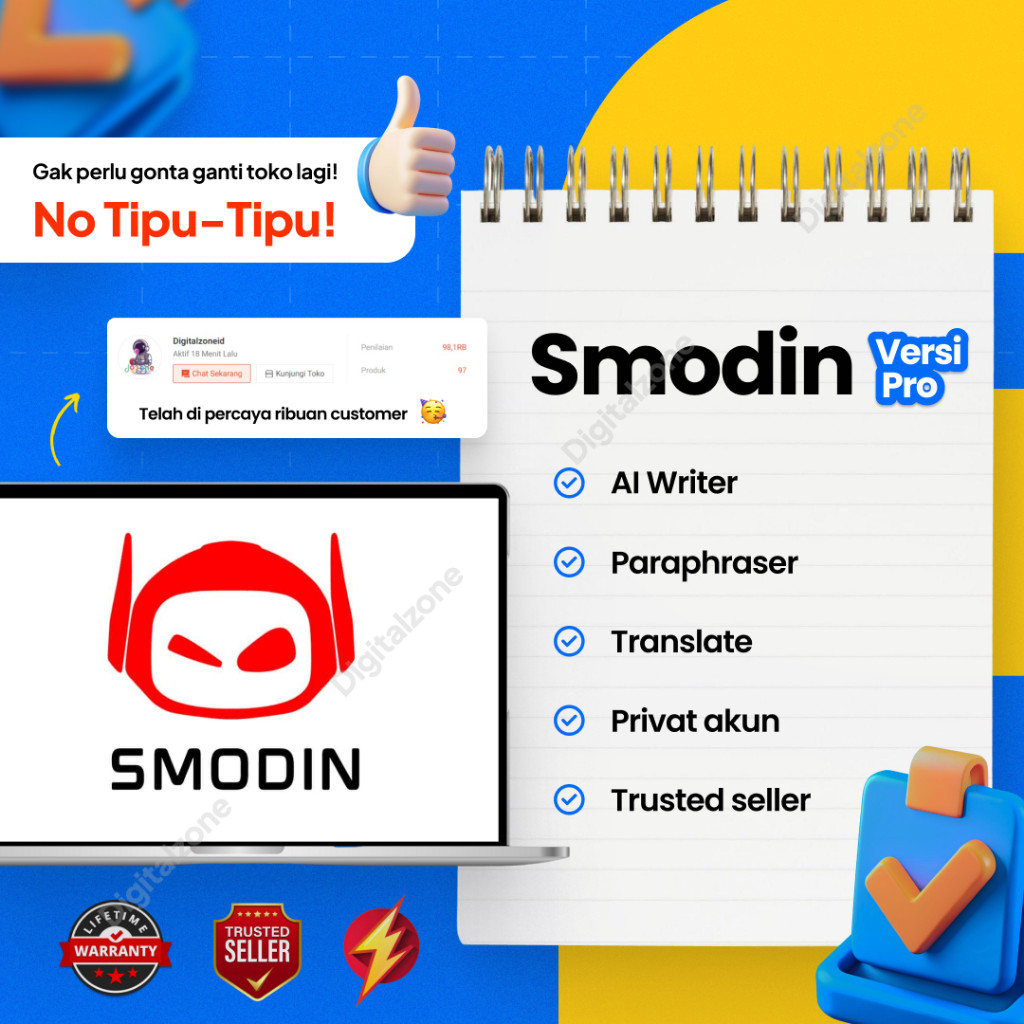 Smodin Parafrase Premium (Menulis Ulang Kata) PRIVAT