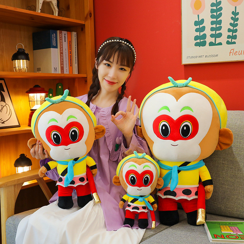 Boneka Mainan Plush Raja Kera Gaya Cina Baru
