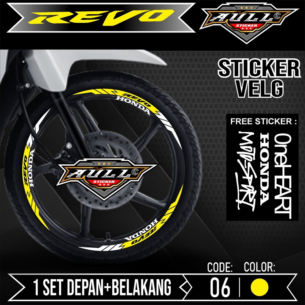 Stiker Cutting Velg REVO - Aksesoris Stiker Cutting Sticker List Velg Motor Honda REVO 110 Lis Pelek