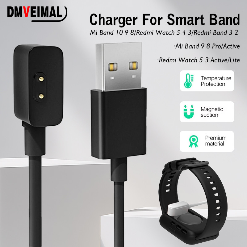 Magnetic Charging Cable Charger for Mi Band 10 9 8 NFC Xiaomi Smart Band 9 Pro 8 Pro/ 9 Active 8 Act
