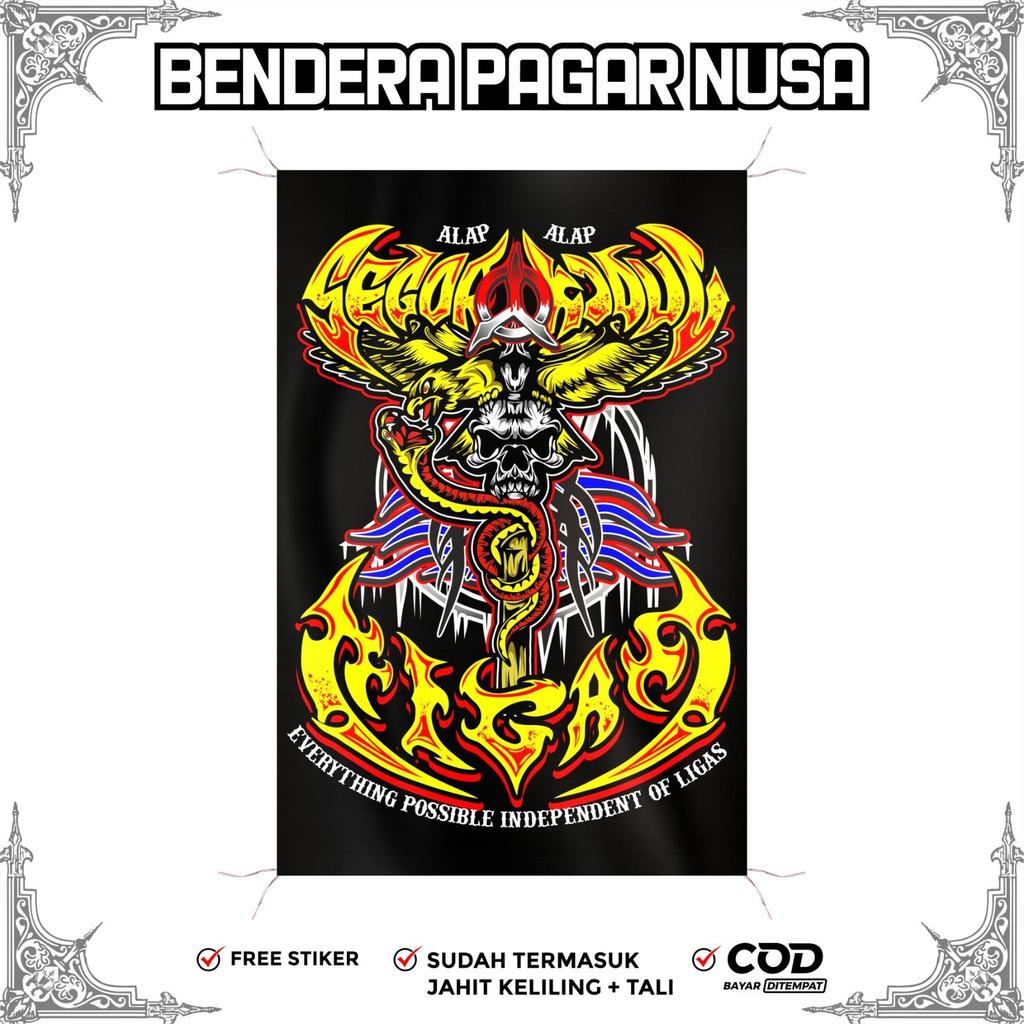 Bendera Full Printing Pencak Silat Pagar Nusa Alap Alap Segoro Kidul Ligas Desain Terbaru By Sindika