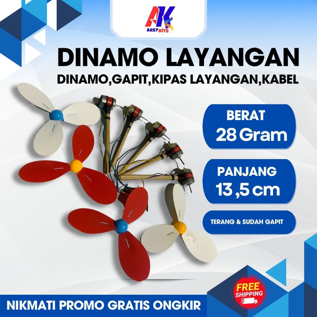 Termurah FULSET Dinamo Layang ~ Layang Untuk Lampu Layangan Kecil DC Motor Printer 9 - 12 volt Bente