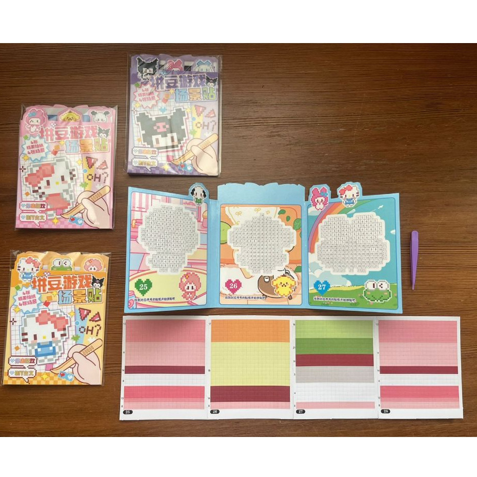 Sanrio Stiker Pixel Art Stiker Pixel Sticker Puzzle Mozaic Sticker Stiker Sanrio