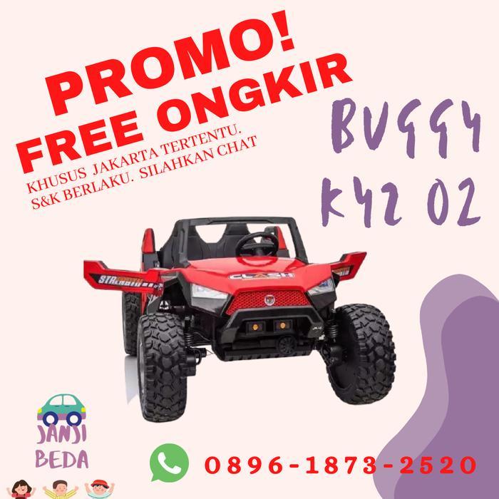 Buggy KYZ 02 Mainan Anak Maenan Mobil Aki Beach Off Road 24Volt Jumbo - Hitam