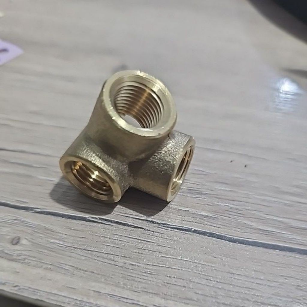 4 Way Kuningan 1/4 Air Cock Seat Kompresor Nepel Cabang 4 Berkualitas