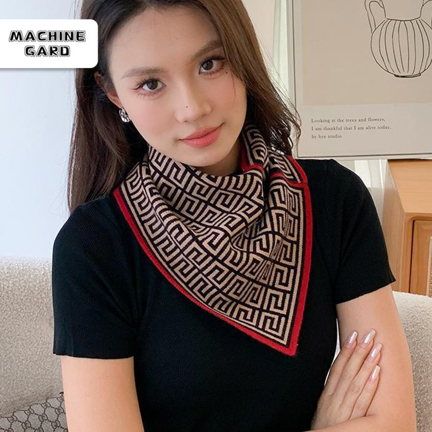 Machinegard Syal Leher Rajut Wanita Korea Fake Kerah Rajut Hangat Scarf Syal Rajut Keren Aksesoris
