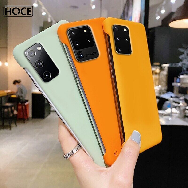 HOCE Matte Solid Color Frameless Hard PC Phone Case Untuk Samsung S25 S24 S26 S23 Ultra S22 Plus S10