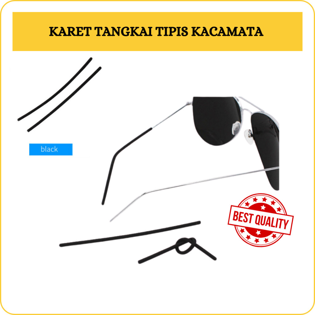 Karet Tangkai TIPIS KACAMATA pelindung telinga ANTI SAKIT -KT3