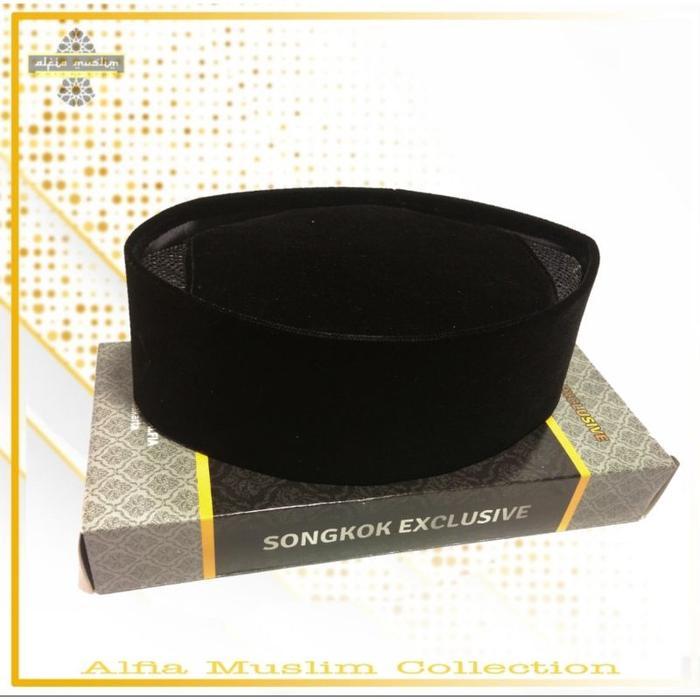-NEW TRENDY- Peci Songkok Kopiah Hitam  Peci Hitam AC Peci Alfia PECI HITAM POLOS PECI HITAM  PECI H