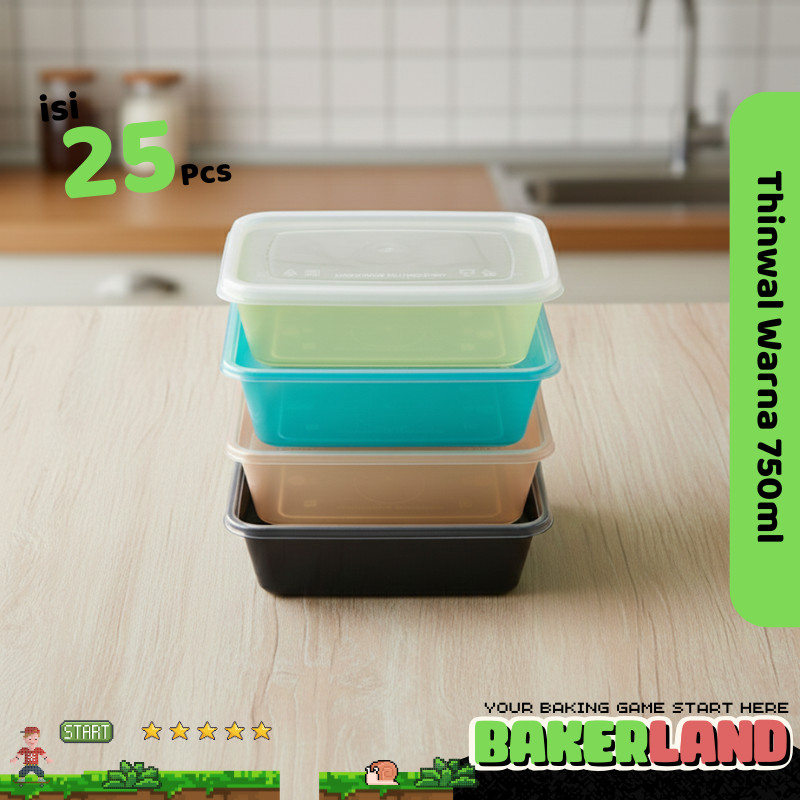 Thinwall 750ml / thinwall warna warni / thinwall / thinwall 25 pcs