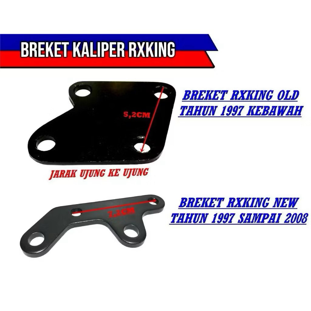 BREKET KALIPER STANDAR BESI RX KING OLD / RX KING NEW UKURAN 300mm