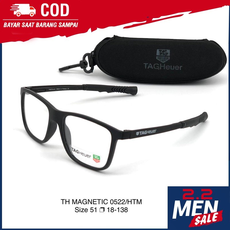 TAG HEUER PREMIUM frame sporty pria kaca mata wanita baca PHOTOCROMIC ESSILOR BLURAY