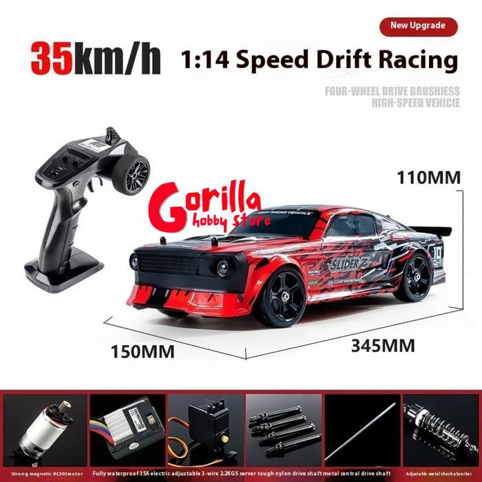 HAIBOXING HBX 2103 rc drift 1:14 full propo gyroscope brushed ESC 35A waterproof 2.4ghz 4WD silder Z