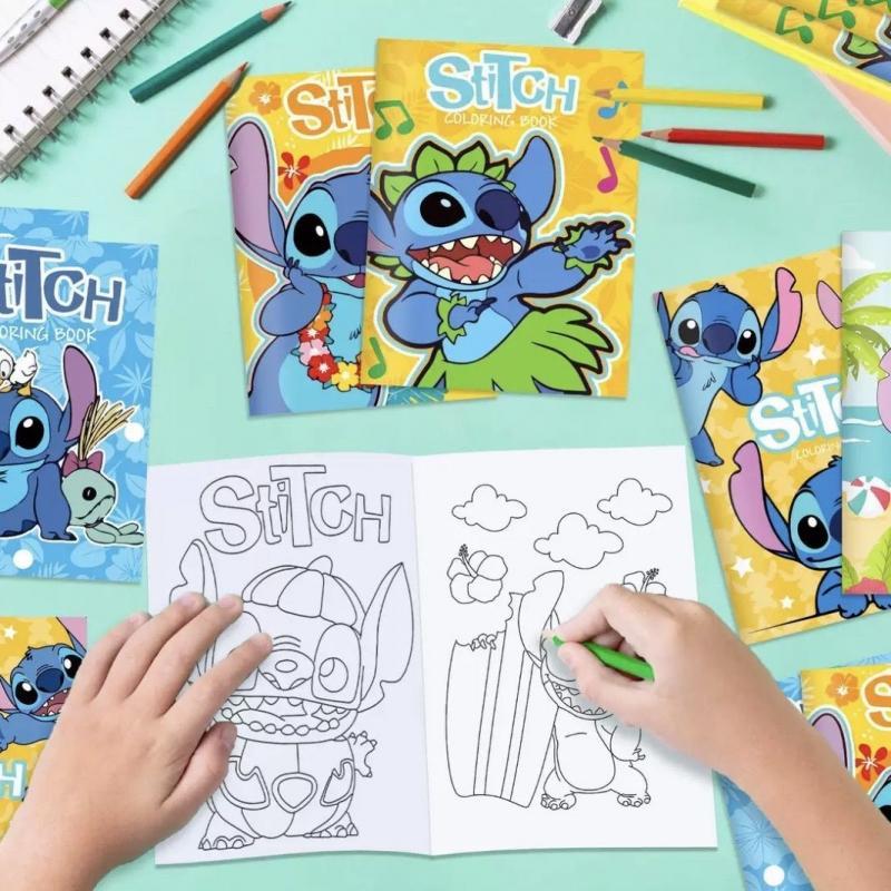 MINISO 6/12Pcs Stit Anime Illustrated Book y Coloring Doodling and Drawing for ildren Multi Scene Ki