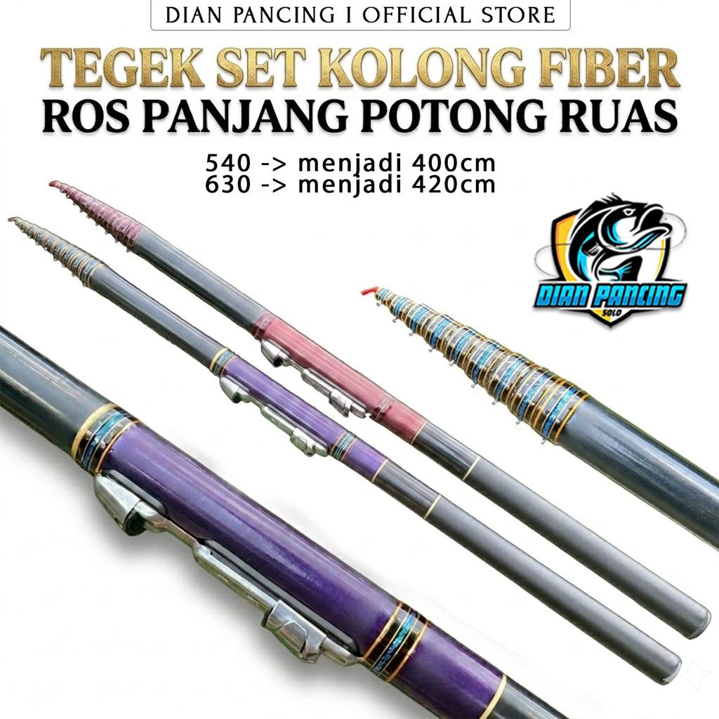 Tegek set kolong fiber ruas panjang potong ruas panjang 400 dan 420cm