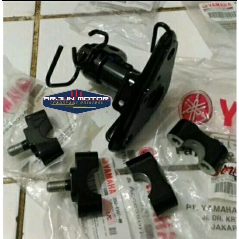 BRACKET DUDUKAN STAN DAN KLEMAN STANG STIR SET X RIDE115 XRIDE 115 ORIGINAL YGP