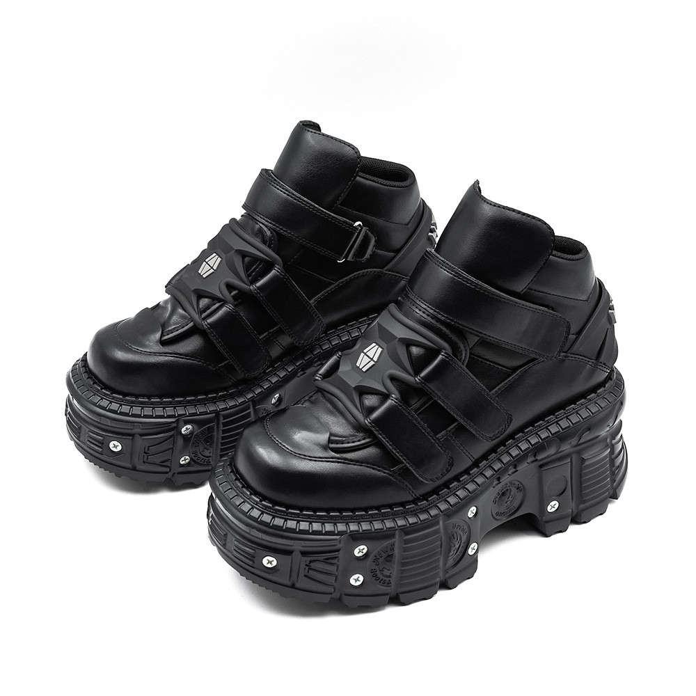 Sepatu dad shoes sol tebal ultra-trendi sepatu high-top sol platform pria  wanita
