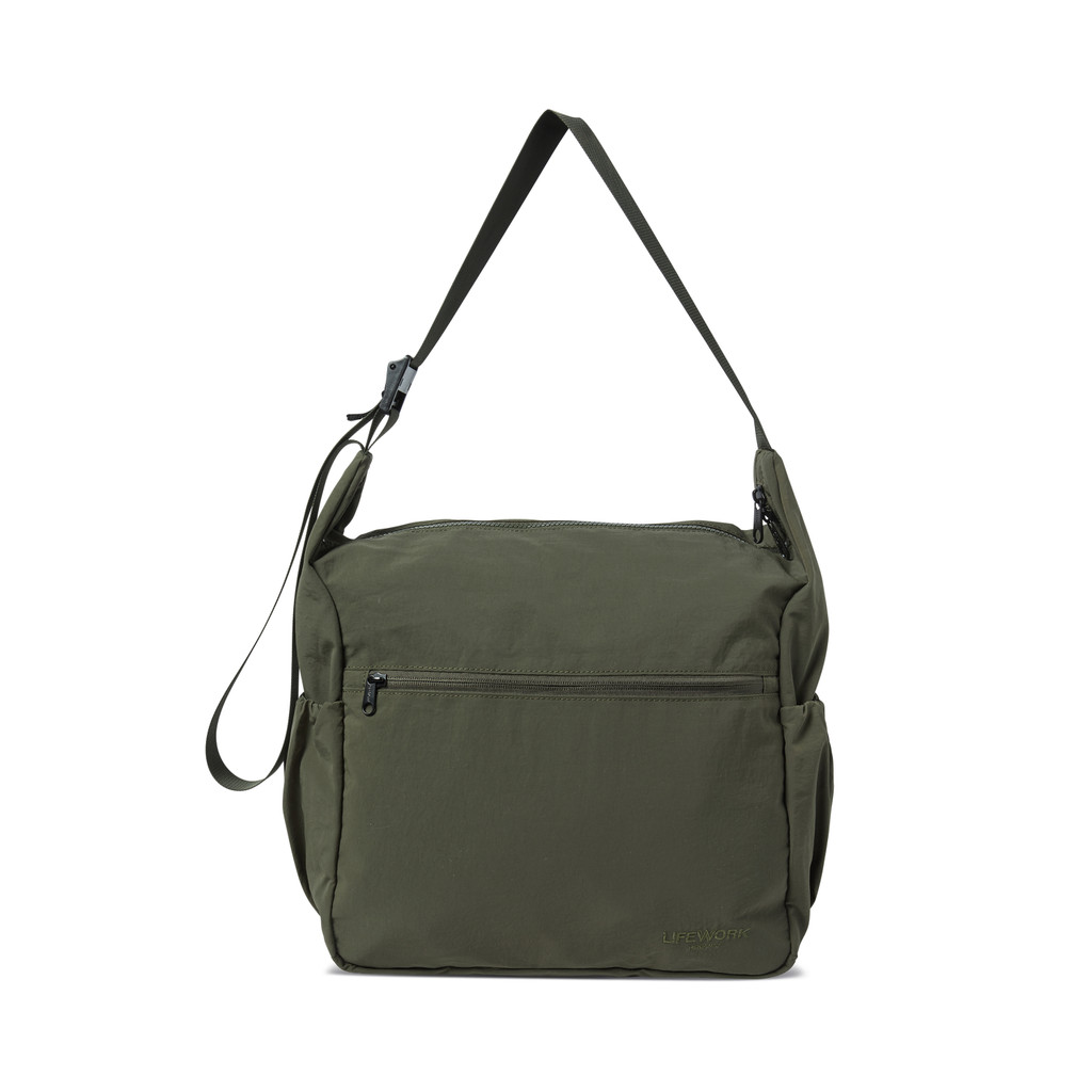 LIFEWORK - Simple Crinkle Crossbody Bag Khaki - Tas Acc Khaki Unisex