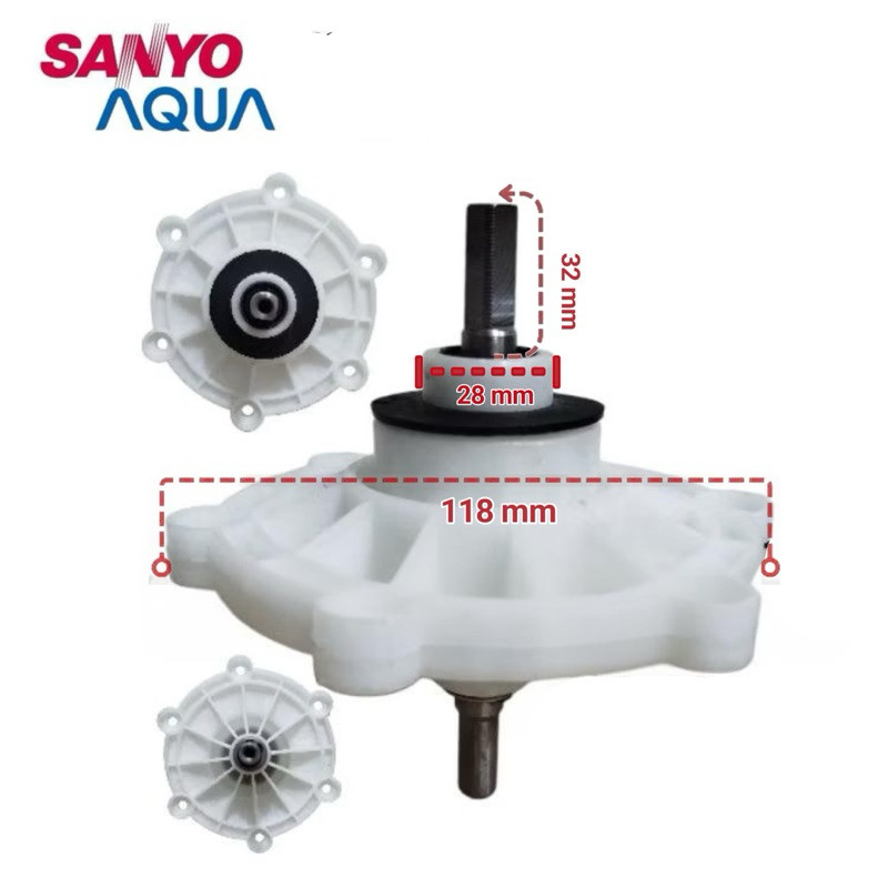 Gearbox Gear Box Mesin Cuci 2 Tabung Sanyo Aqua
