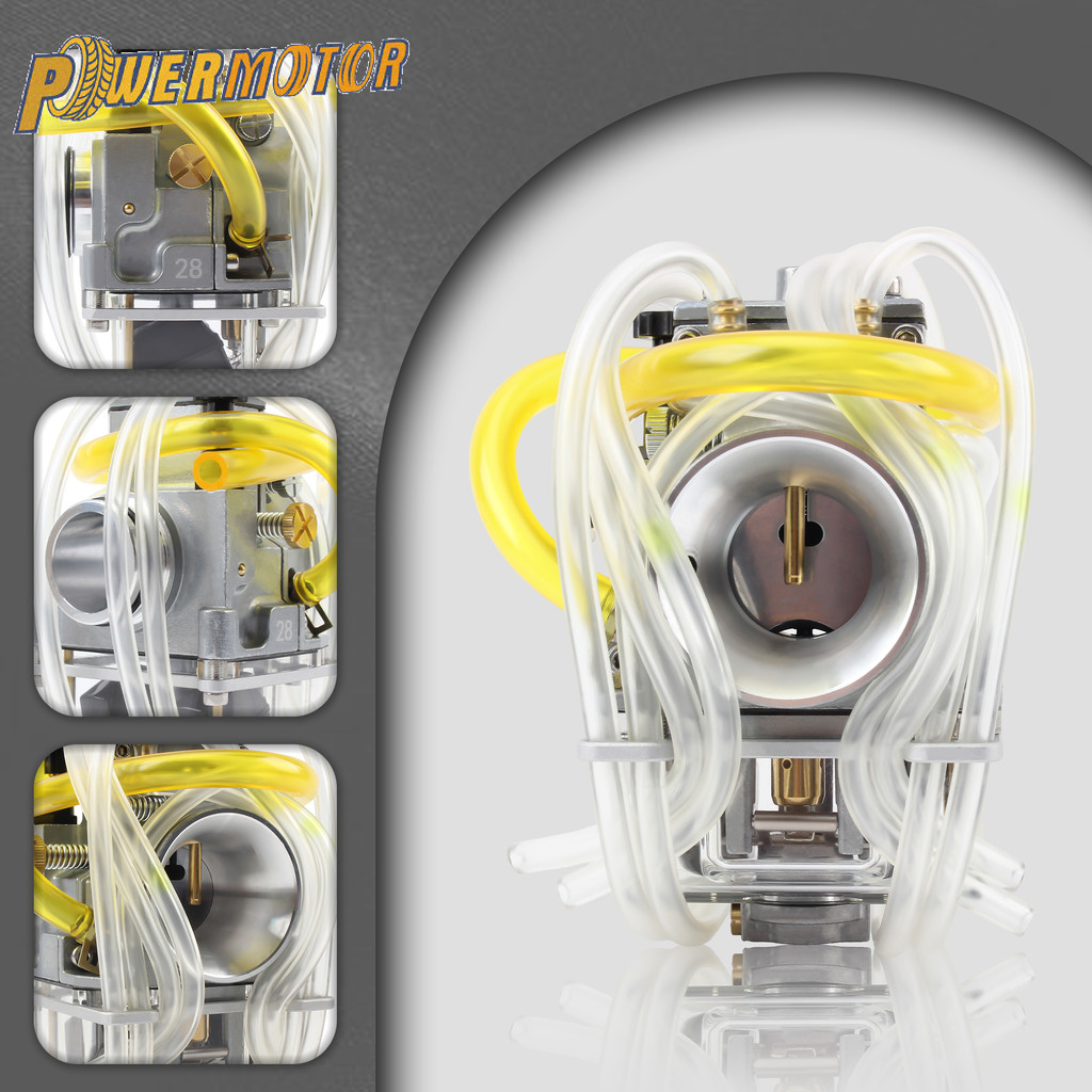 Motorcycle Carburetor 24 26 28 30 32 34mm Adjustable Power Jet For KTM Yamaha Honda Lectron Billetro