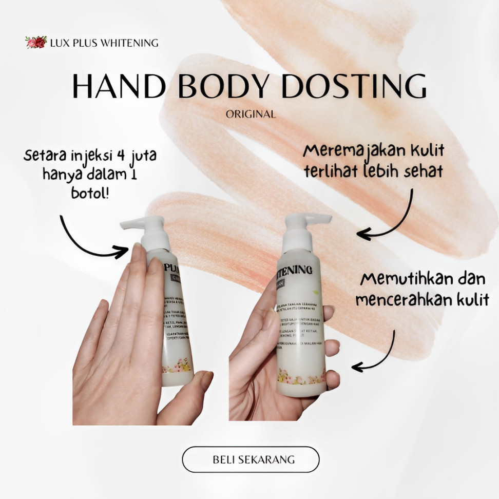 LUX PLUS WHITENING PAKET HANDBODY PEMUTIH BADAN SUPER PREMIUM HB WHITENING BOOSTER GLOW ORIGINAL DOS