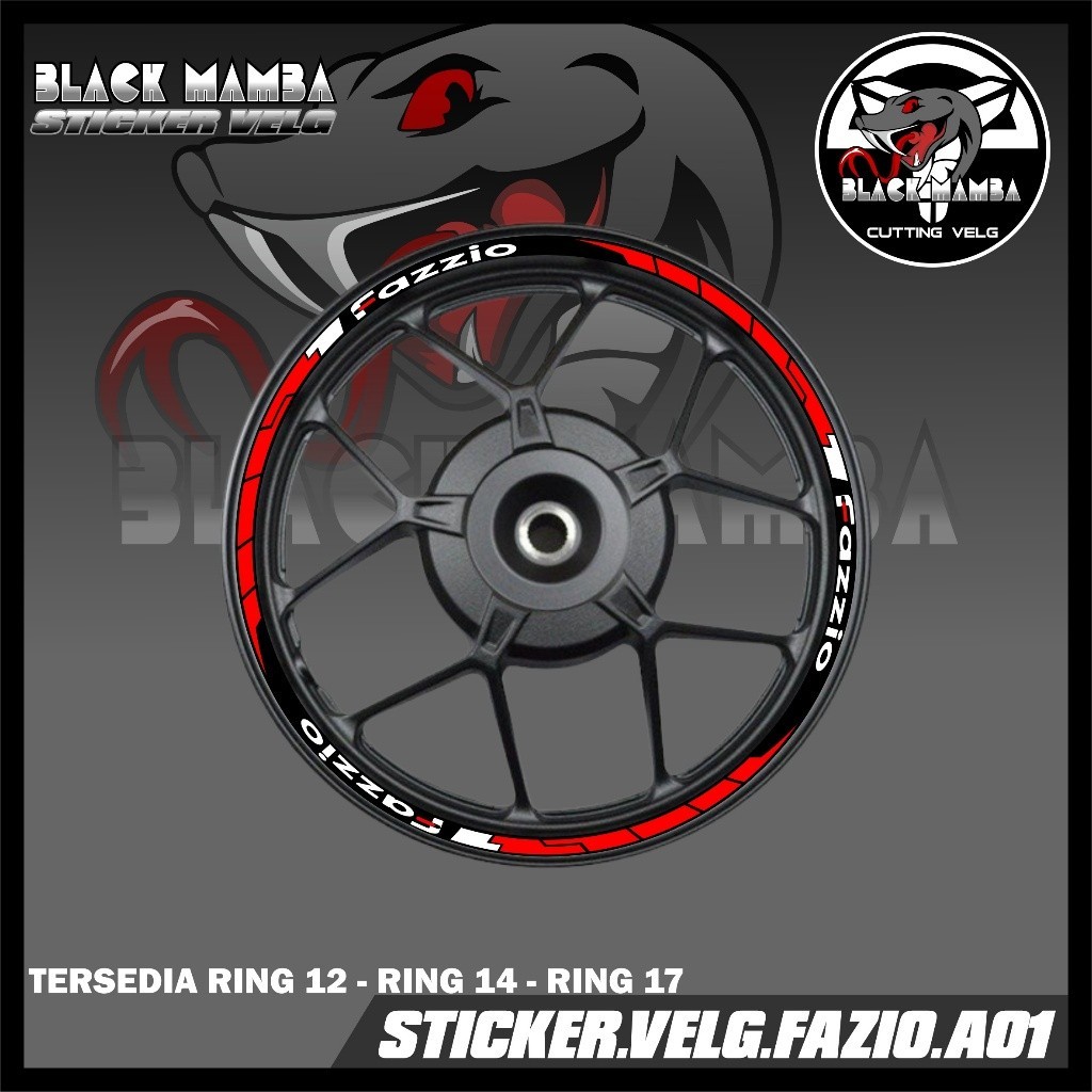 Sticker Velg FAZZIO- Stiker Lis List Variasi Ban/Velg Yamaha FAZZIO A01