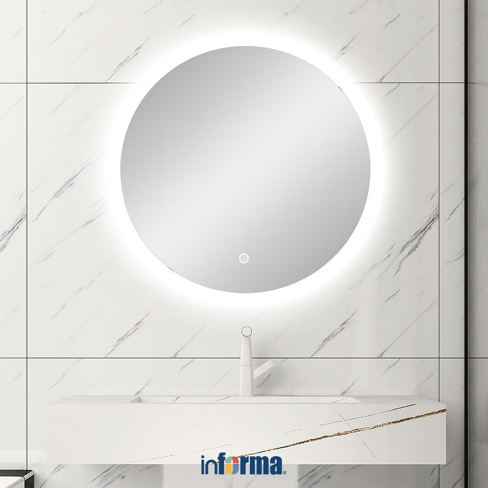 Informa 60 cm Cermin Dinding Round - Silver Cermin Hias Cermin Gantung Wall Mirror Decorative Mirror